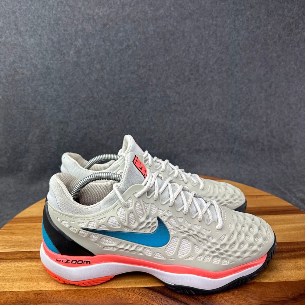Nike Court Zoom Cage 3 Womens 7.5 Tennis Shoes Light Bone Blue 918199-046